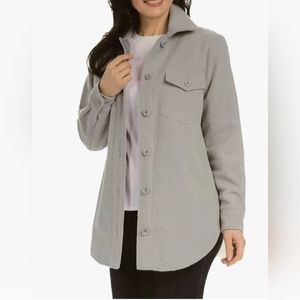 Hilary Radley Women's Long Sleeve Shacket  Shirt Jacket